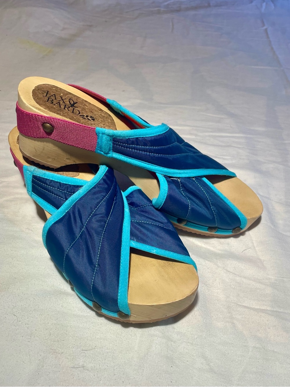 Jax & Bard Blue and Teal Slingback Sandals
